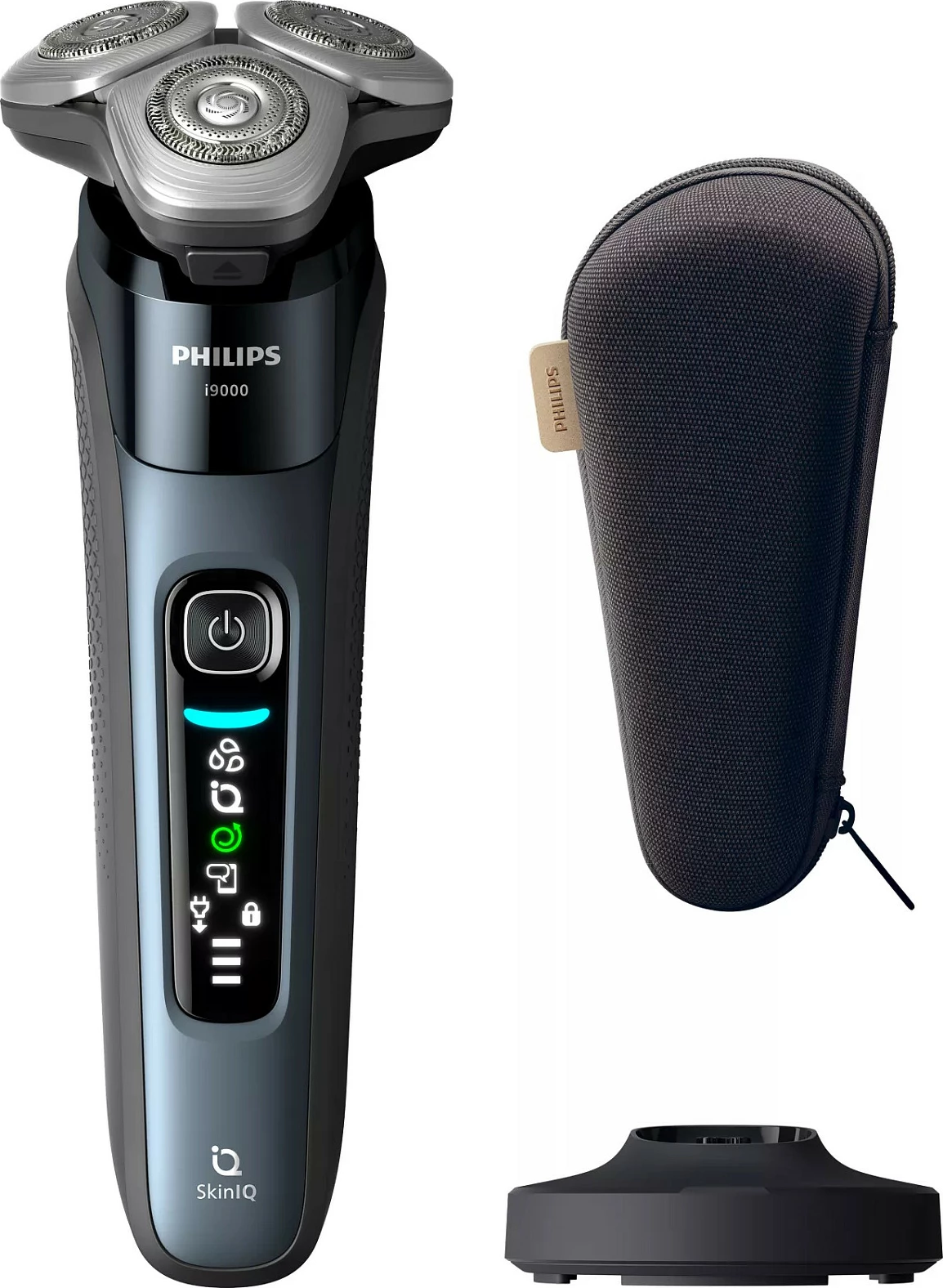 Makinë rroje Philips Series 5000 X9001/10, 3 koka rrotulluese, me dock karikimi, e zezë/gri