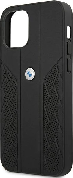 Mbështjellës BMW Curve Perforate për iPhone 12 Pro Max, 6.7", i zi