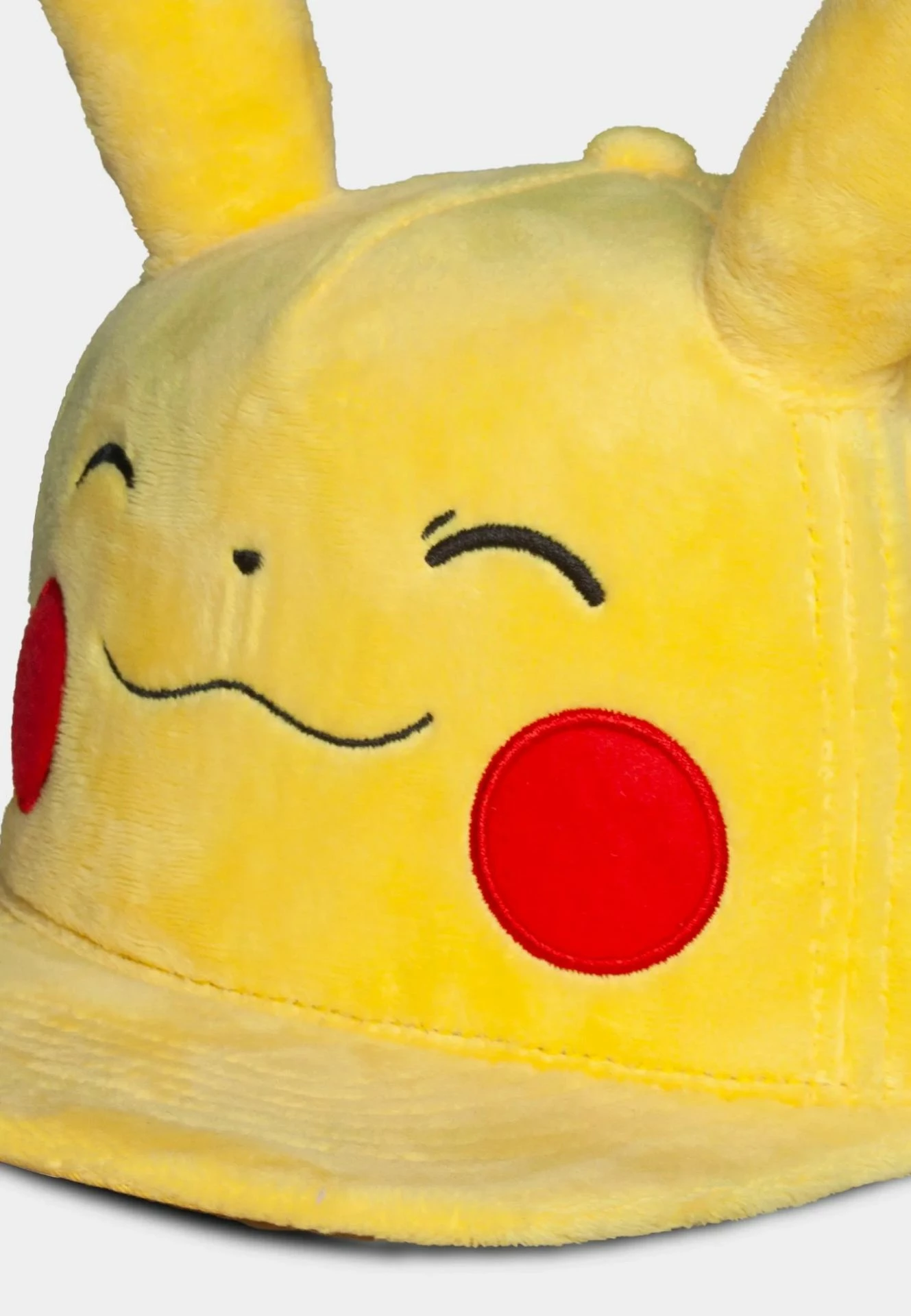 Kapele snapback Difuzed Pokémon Smiling Pikachu për meshkuj, e rregullueshme, me veshë 3D, e verdhë