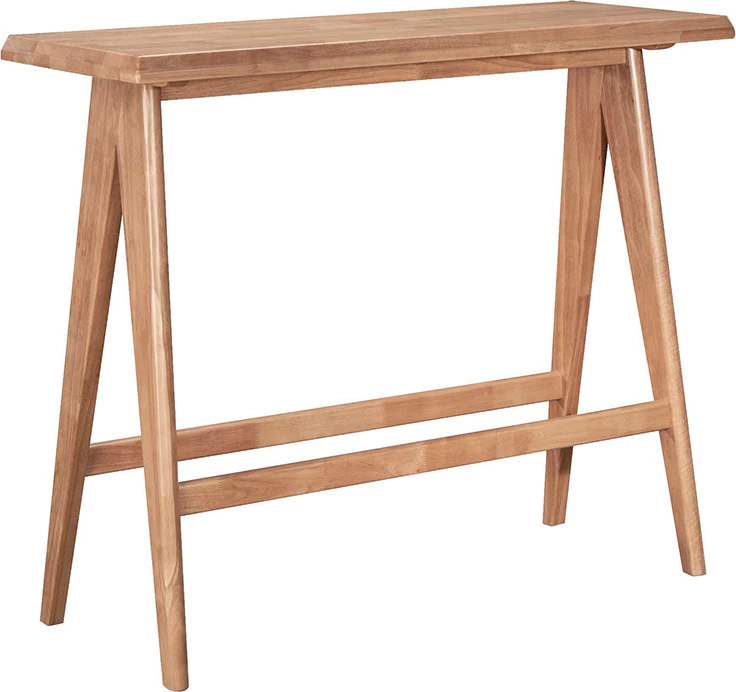 Set bar për ngrënie Winslow 5 pjesë dru gome ngjyrë arre e çelët 120x45x100cm