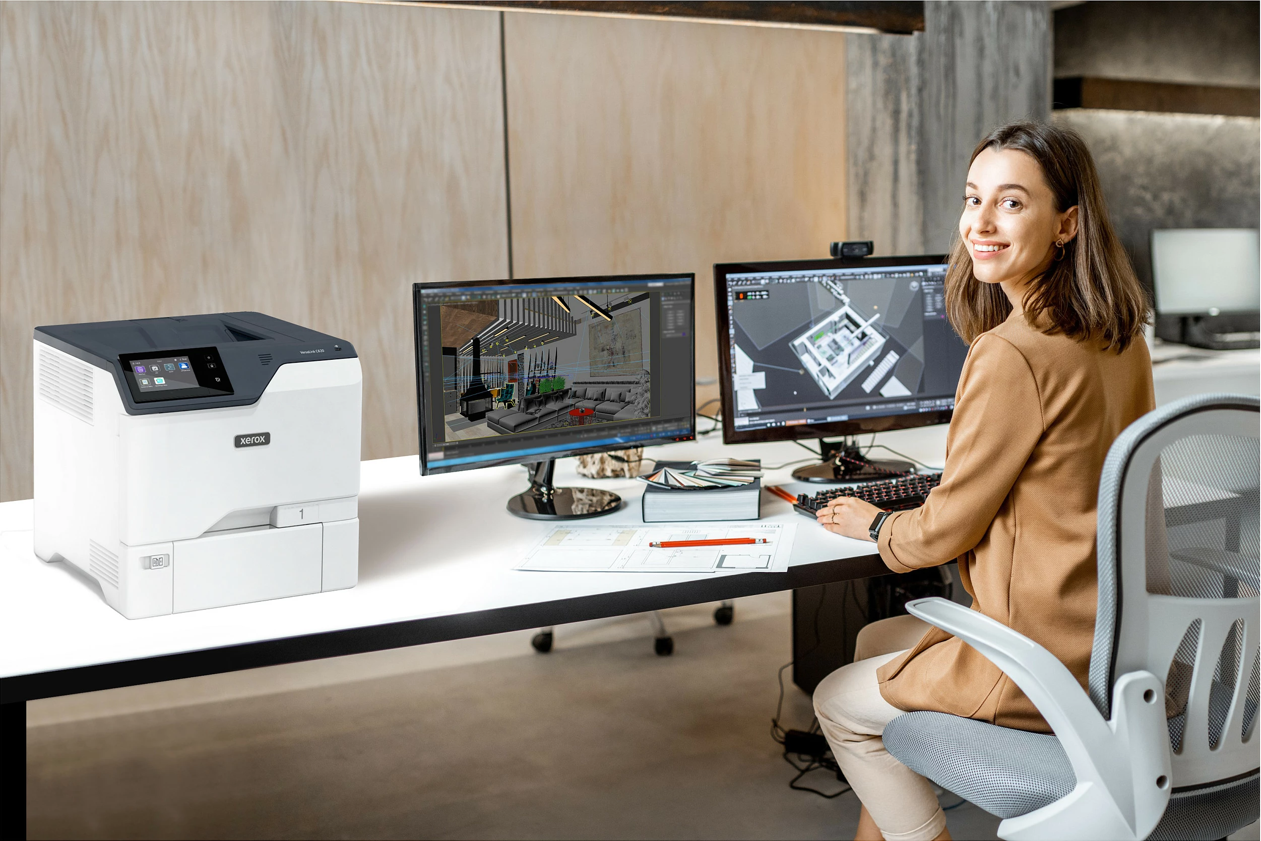 Printer Xerox VersaLink C620, me ngjyra, Duplex automatik, 40 ppm