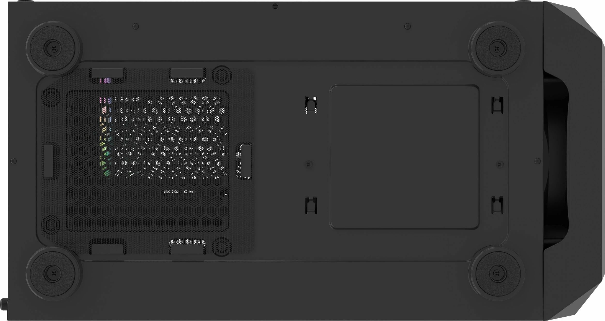 Kasë Fury Shobo SH4F RGB (NFO-2154) Midi Tower, ATX/µATX/Mini-ITX, 4x120mm RGB fan, tempered glass, e zezë