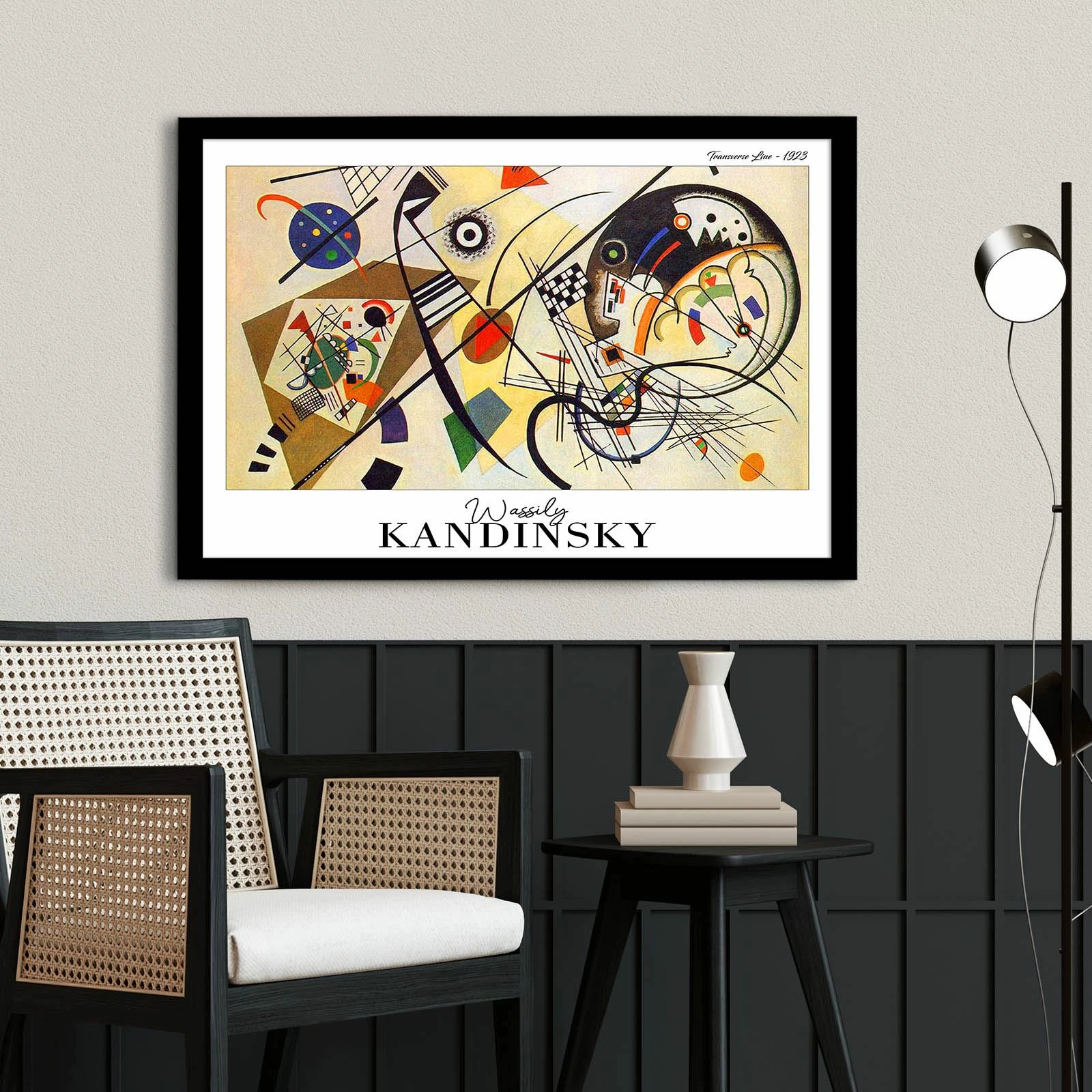 Pikturë dekorative me kornizë, shumëngjyrëshe, 42x62cm, Wallity, 4262SYHKANDINSKY-026