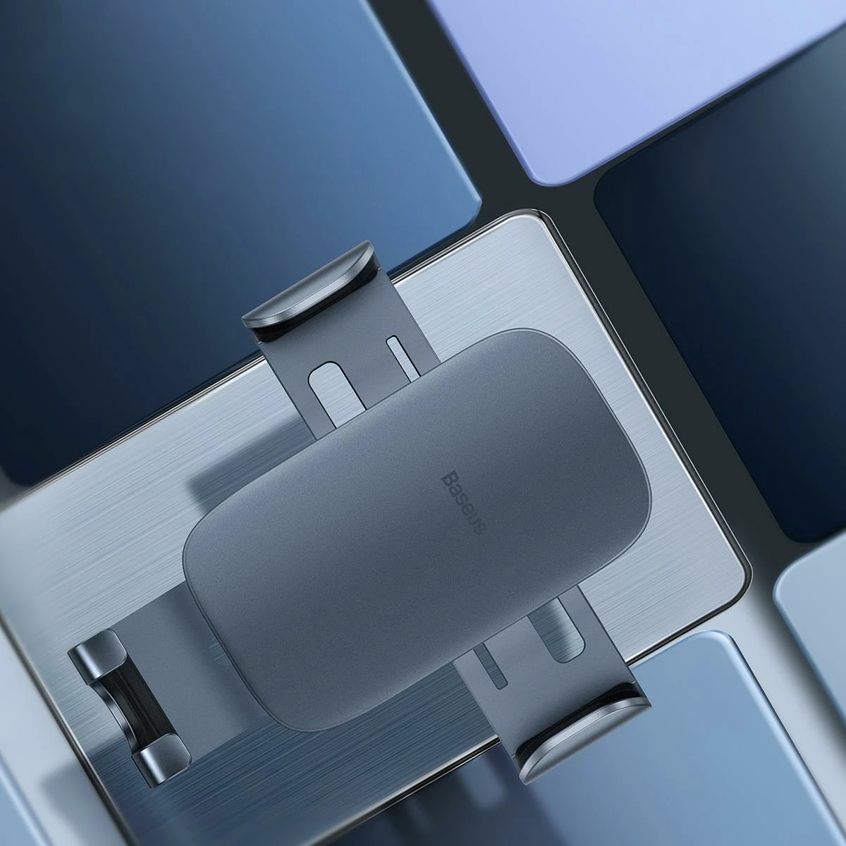 Mbajtës celulari për veturë Baseus Metal Age II SUJS000013, gravity, për grilë ventilimi, metal, gri e errët