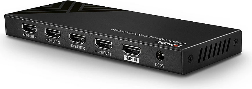 Splitter HDMI Lindy 4 Port, HDMI 2.0, 4K 60Hz, metal, i zi