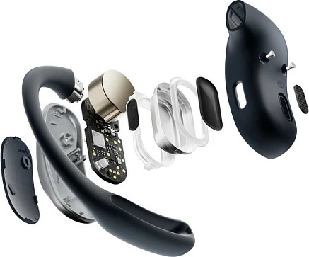 Kufje Shokz OpenFit Air, True Wireless, Bluetooth 5.2, Open-Ear, IP54, të zeza