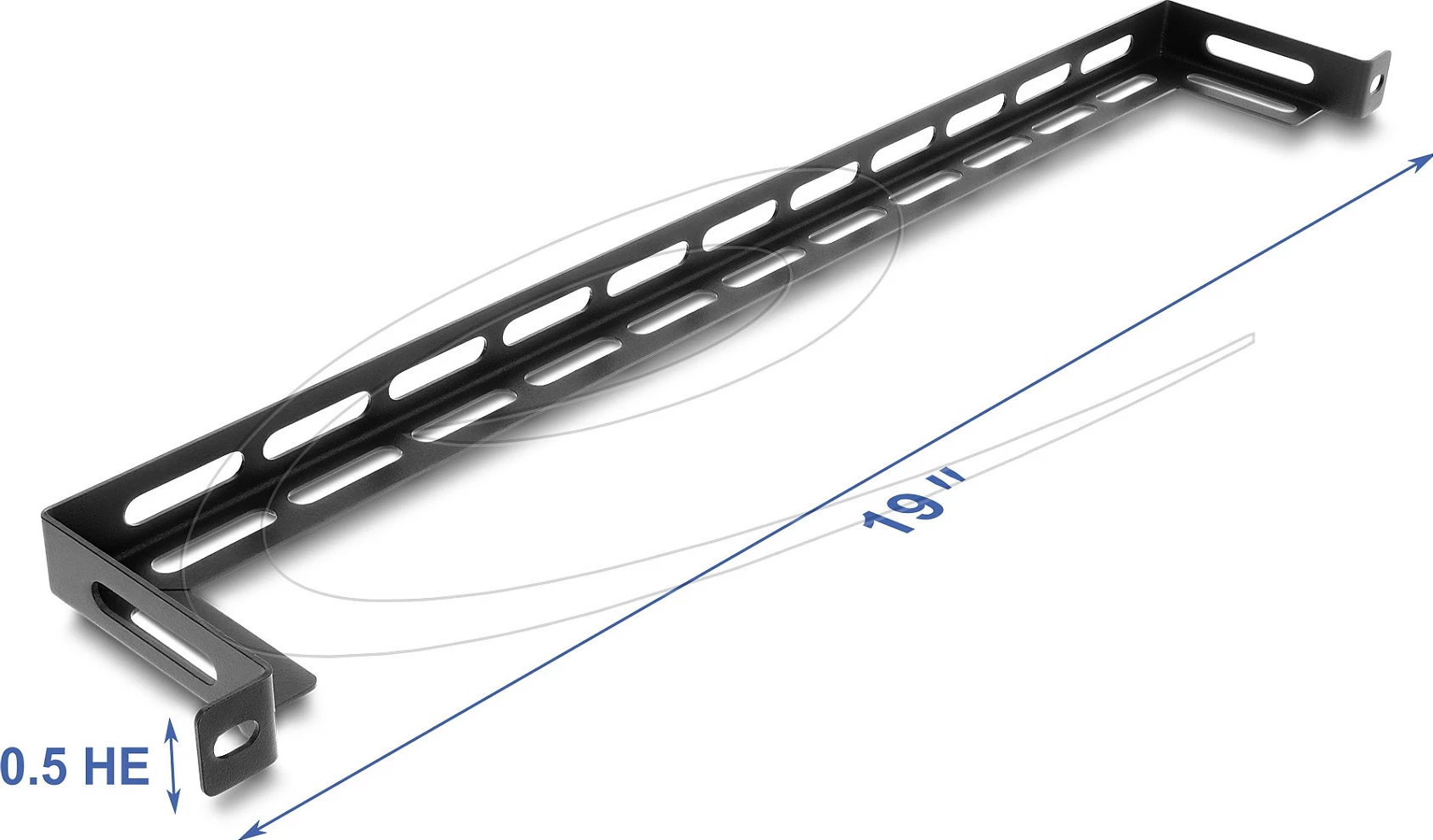 Panel rack 19" DeLOCK L-Form 0.5U, 80 mm, i zi