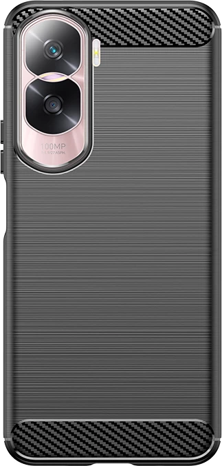 Mbështjellës Hurtel Carbon Case për Honor 90 Lite, silikon, i zi