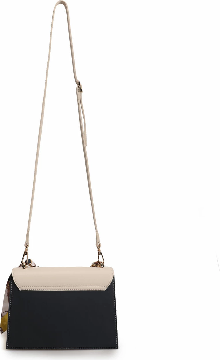 Çantë crossbody Lucky Bees, krem dhe blu e errët, 918