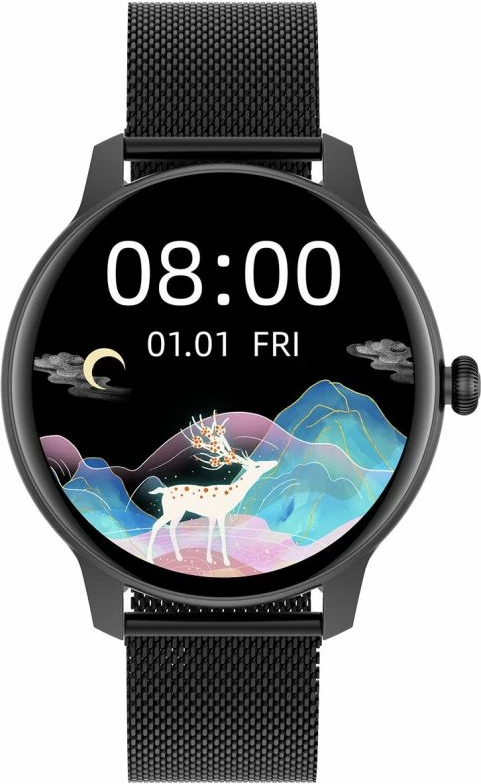 Smartwatch për femra G.ROSSI, e zezë