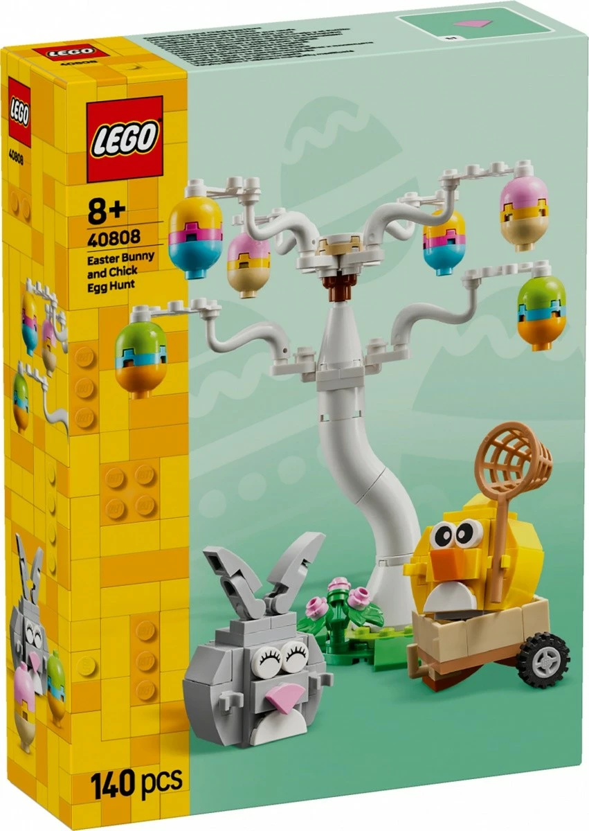 Set ndërtimi LEGO 40808 Easter Egg Hunt with Bunny and Chick 140 copë 8+ set i vogël