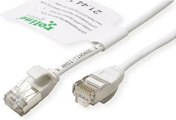 Kabllo rrjeti ROLINE Green Cat6A U/FTP slim, RJ45-RJ45, 1.5 m, e bardhë