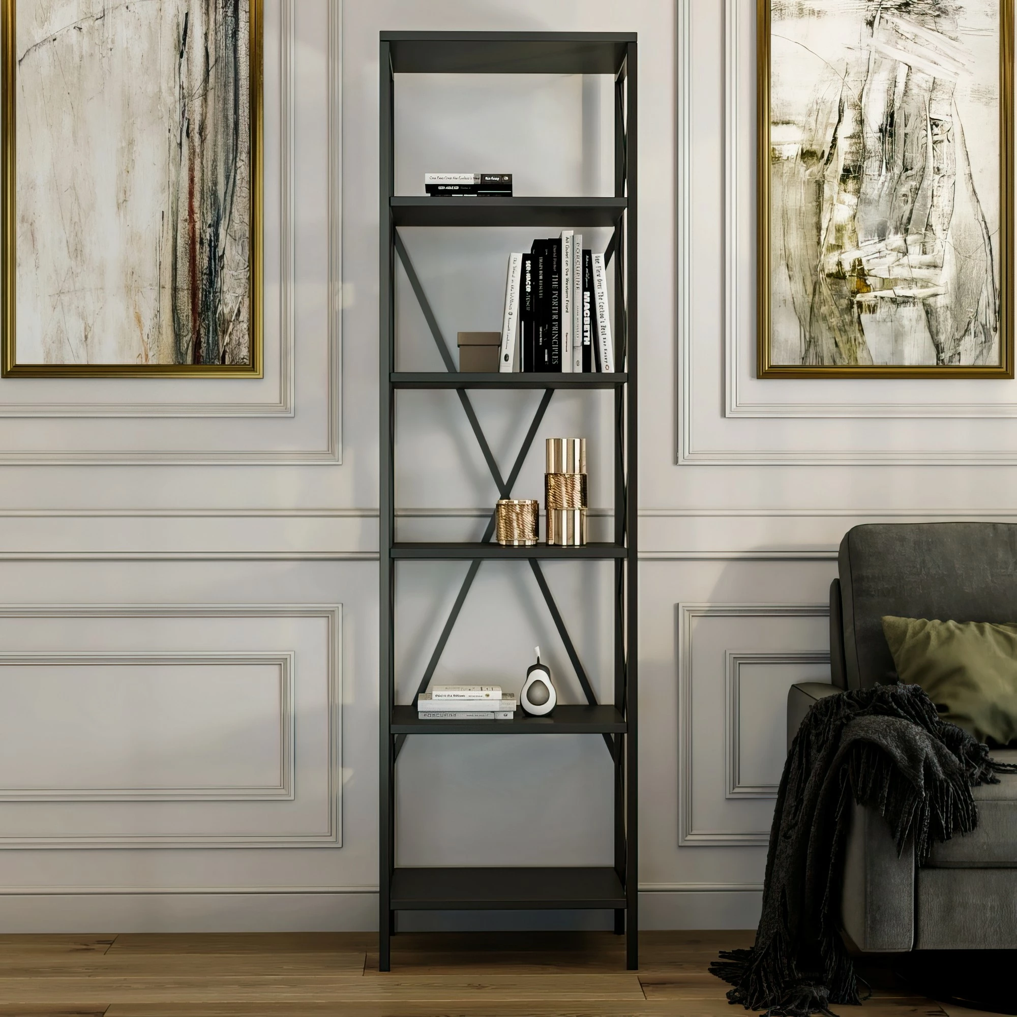 Raft librash Hanah Home, Suadiye, antracit