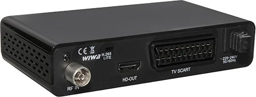 Tuner digjital Wiwa H.265 LITE, DVB-T2, Full HD, me telekomandë, i zi