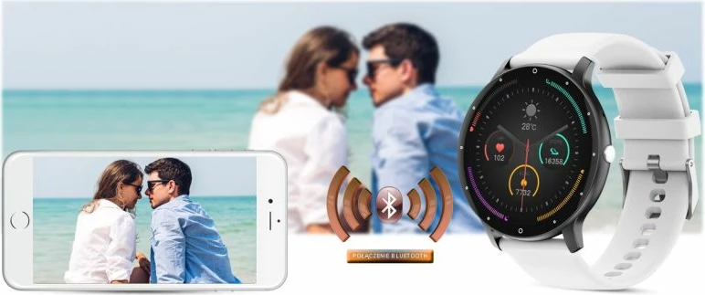 Smartwatch Gravity për të gjithë, zi/bardhë
