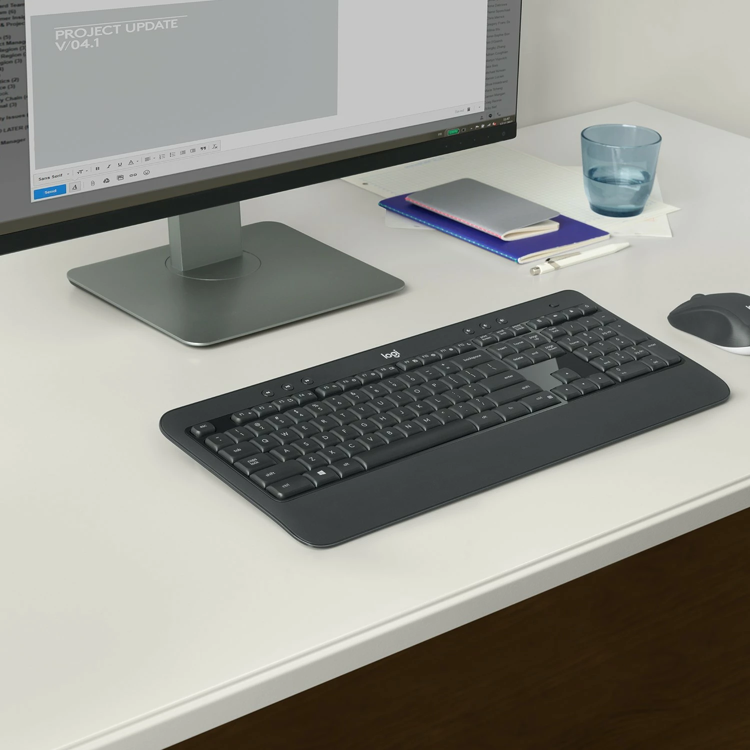Set tastierë AZERTY Logitech MK540 wireless me maus, e zezë-bardhë