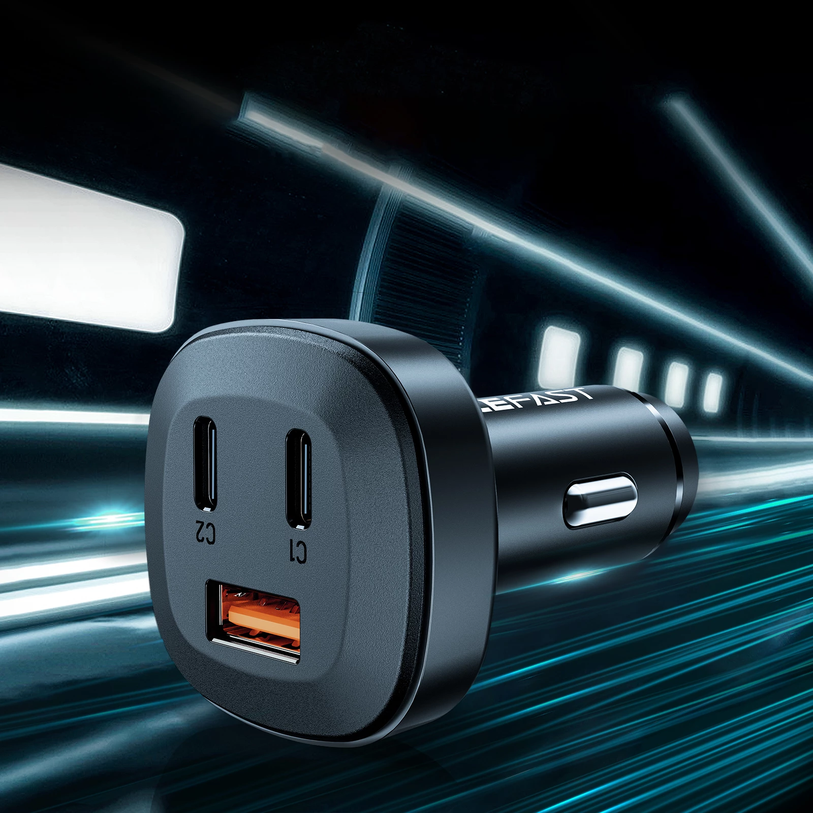 Karikues veture Acefast B3, 66W, 2x USB Type-C / USB, i zi