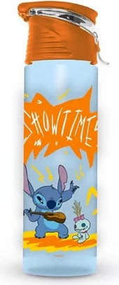 Bidon plastik Pyramid International Lilo & Stitch "Showtime!" 500 ml, Soft Touch, blu/portokalli