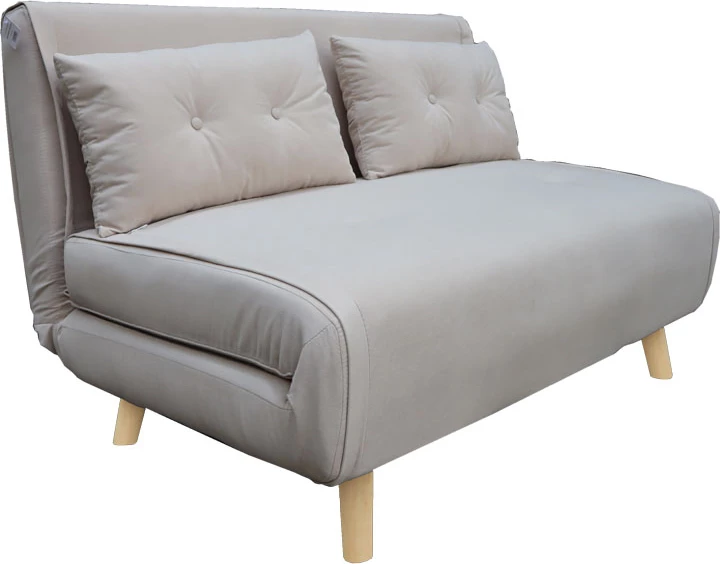 Divan-krevat Josuane dyvendësh, kadife gri, 122x80x81cm