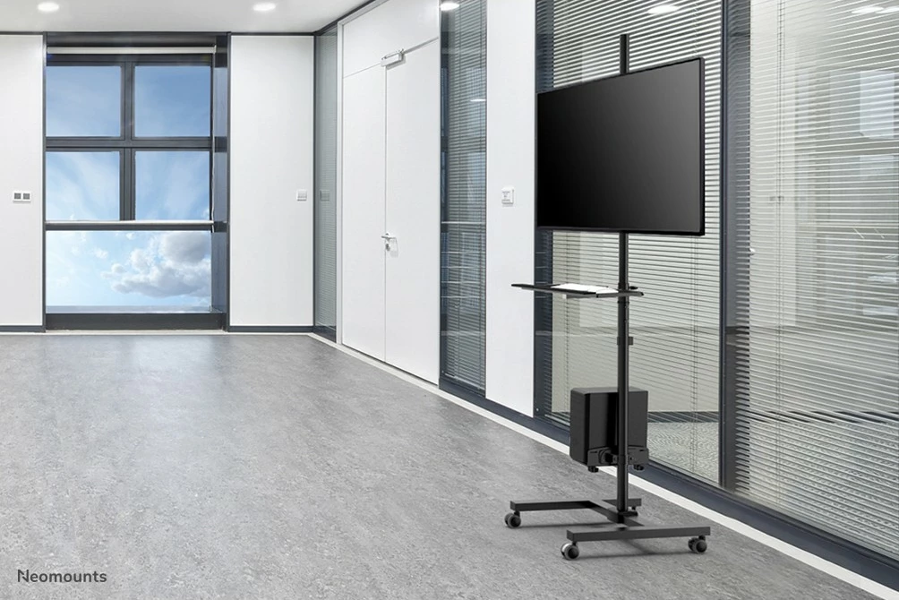 Karrocë mobile Neomounts FPMA-MOBILE1700, për monitor 10-32", çelik, e zezë