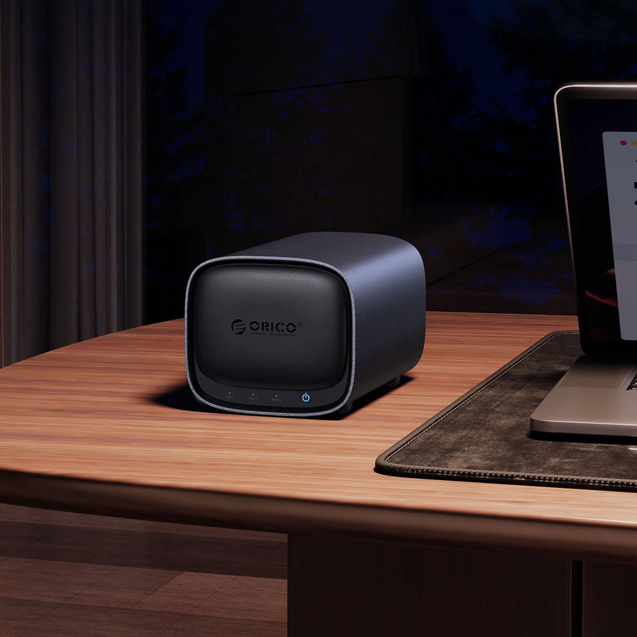 NAS ruajtje në rrjet, Orico HS200-Pro MetaBox Pro Home, Intel Celeron N5100, 8GB RAM, deri 76TB, 2x 2.5GbE, M.2 NVMe + SATA, gri