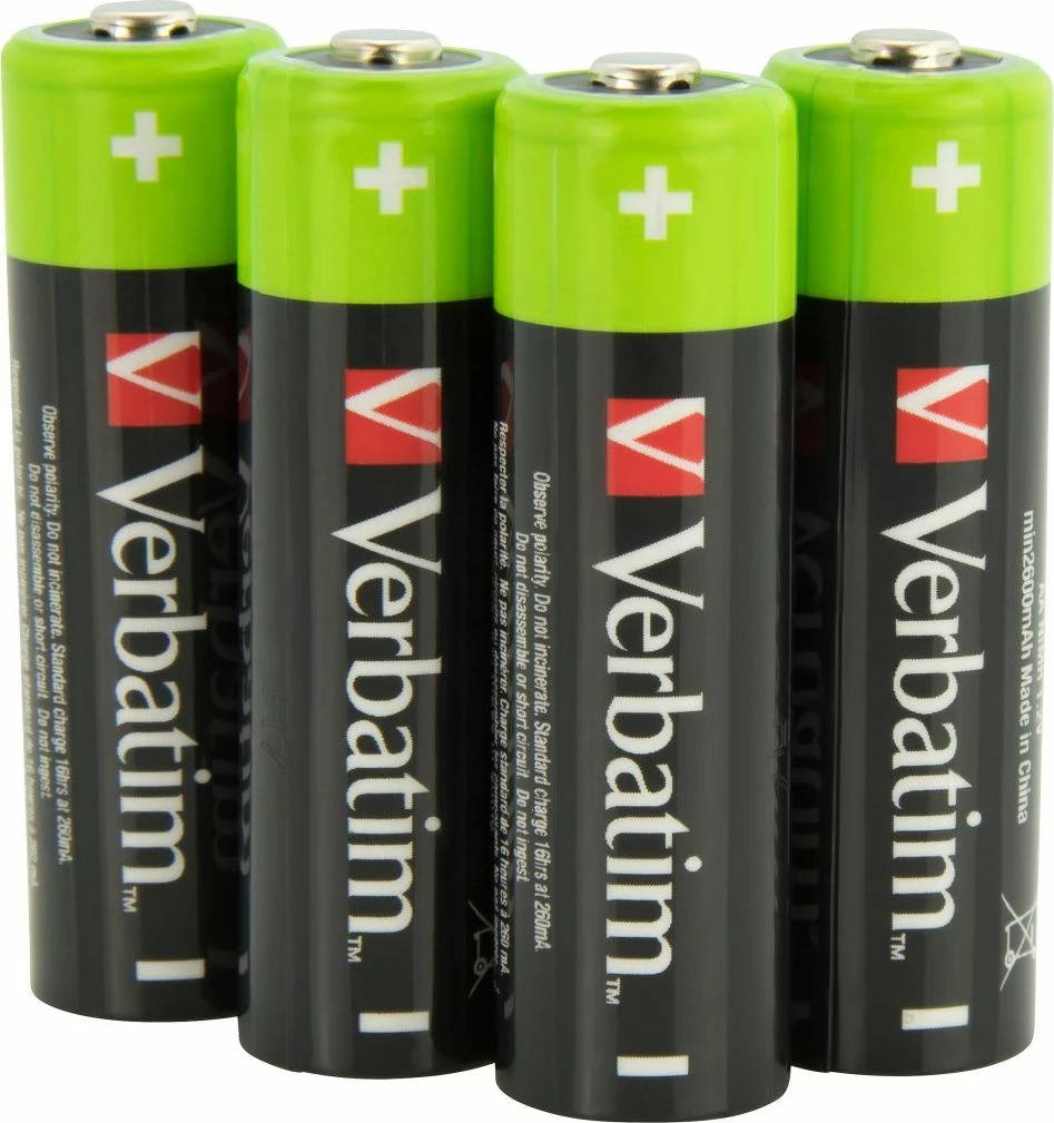 Bateri rikarikueshme Verbatim AA/R6 2500mAh 1.2V (4 copë)