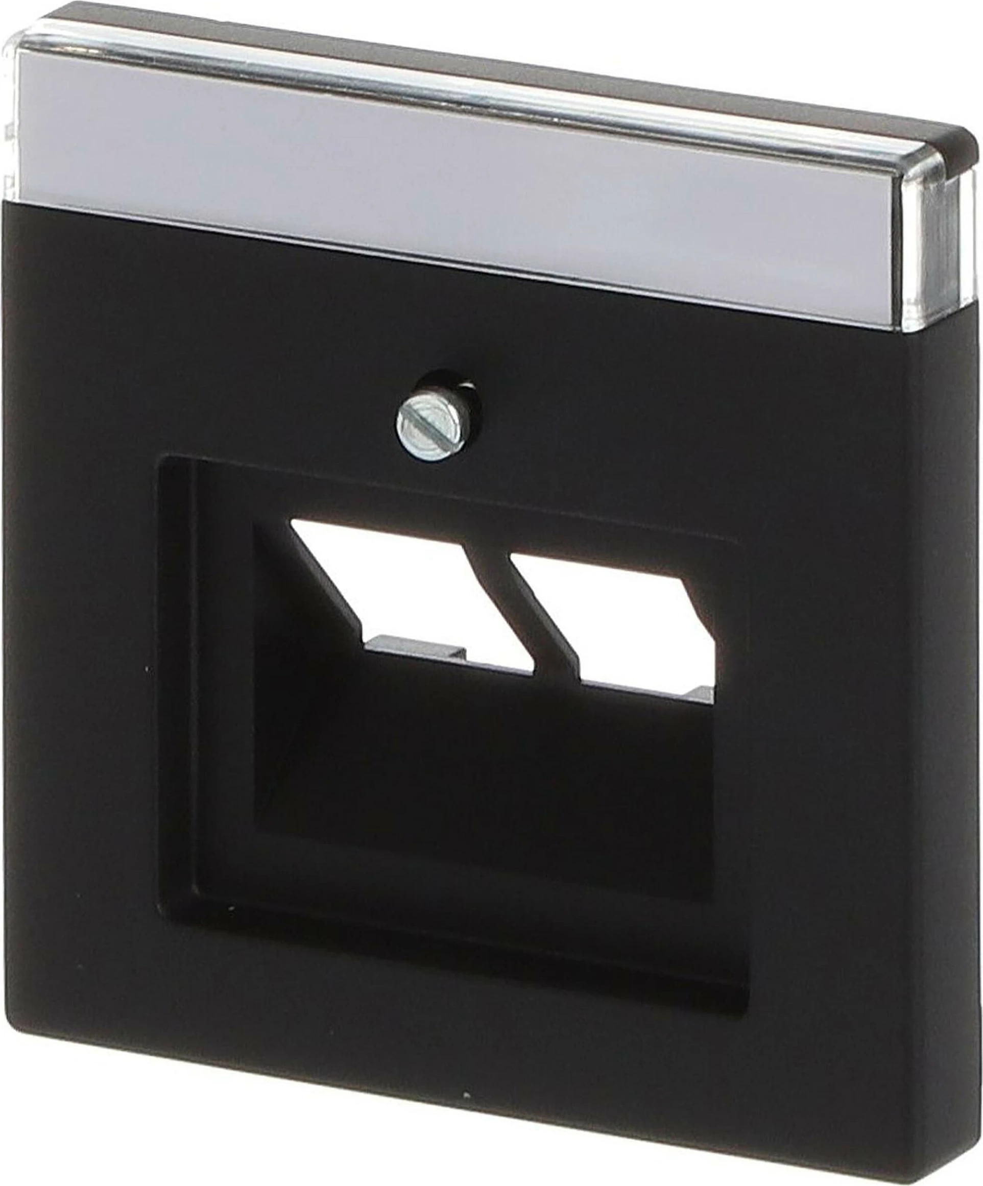 Maskë muri për prizë rrjeti Busch-Jaeger 1710-0-3911, 2x modul, 63x63 mm, e zezë