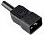 Steker rryme Bachmann IEC320 C20, 16A 250VAC, lidhje me vida, i zi
