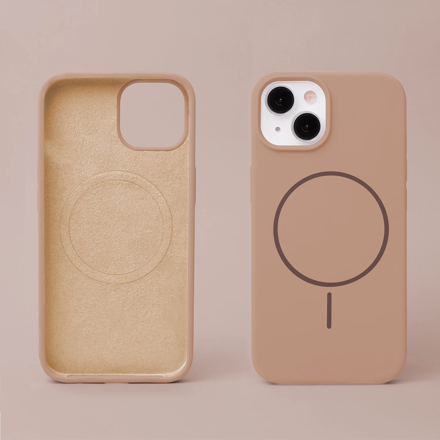 Mbështjellës ONASI MagColor Pure për iPhone 17 Pro Max, MagSafe, silikoni mat, 24099, kafe