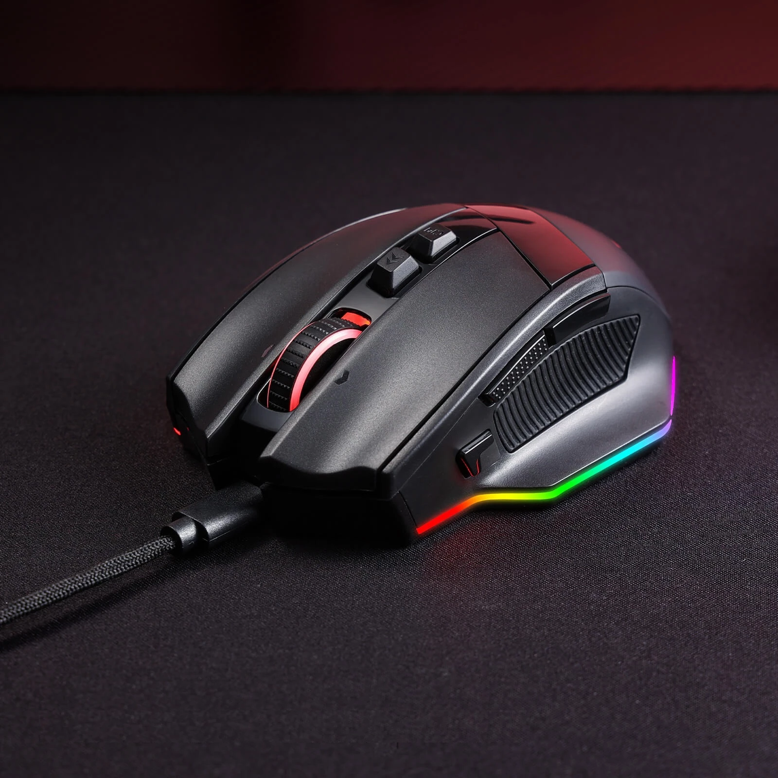 Maus me kabllo Redragon Rind M813-RGB, 16000 DPI, RGB, 7 butona, i zi
