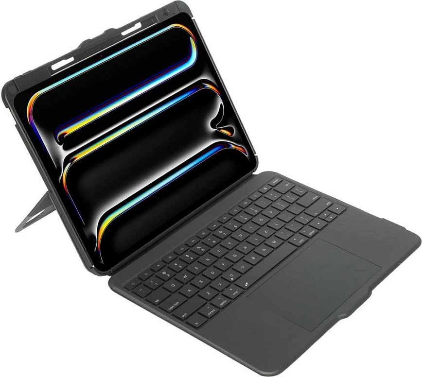 Mbështjellës me tastierë Targus VersaVu për iPad Pro 13" (M4), Bluetooth 5.0, Trackpad, QWERTY UK, me ndriçim, e zezë