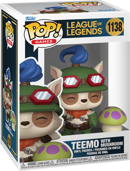 Figurinë koleksionuese Funko Pop & Buddy League of Legends Teemo me kërpudhë (Shroom), set
