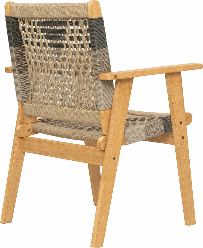 Karrige Vega, shumëngjyrëshe, dru akacie, litar natyral, 58x56x87 cm