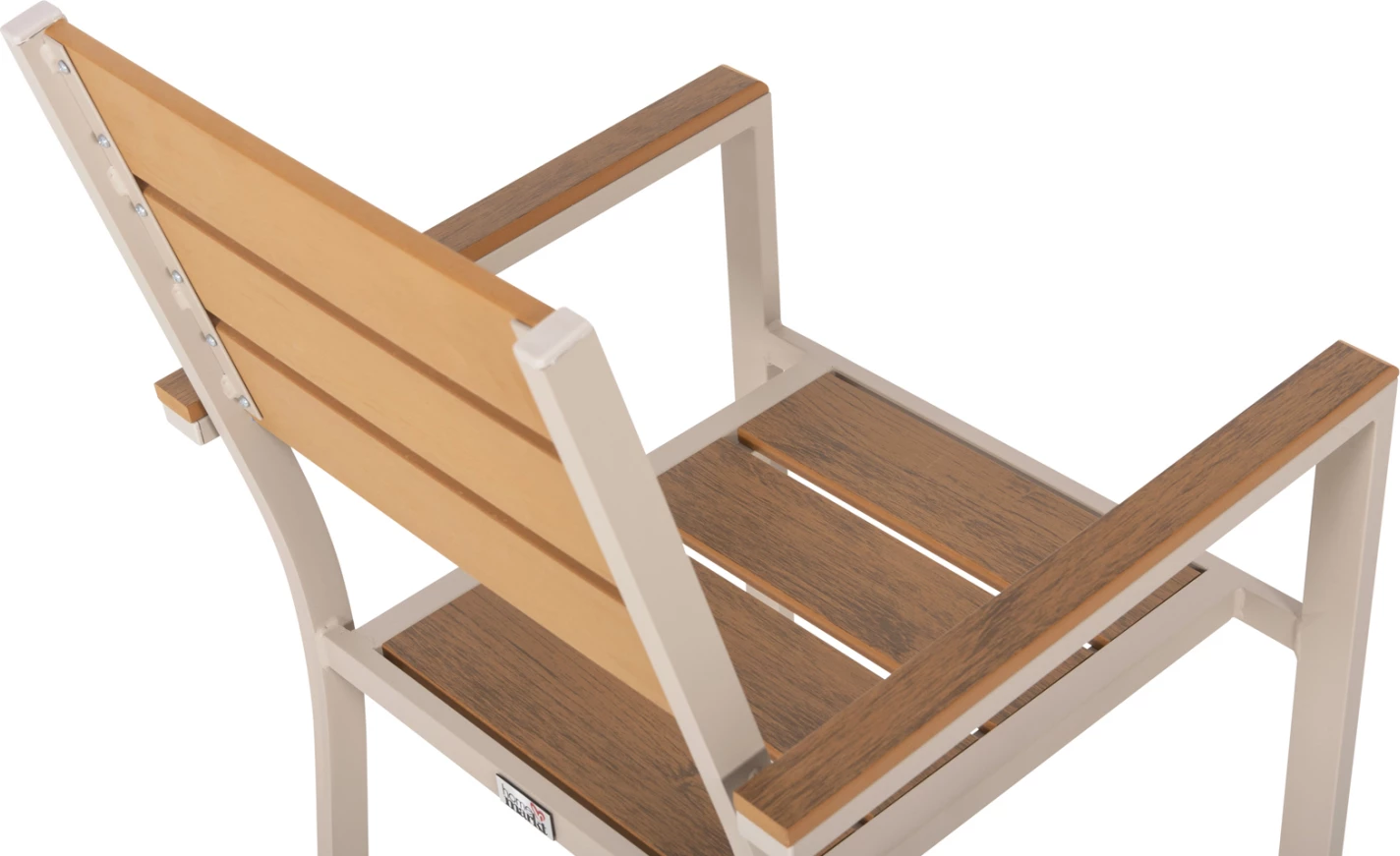 Karrige alumini SAGA FH5981.04, ngjyrë shampanjë-polivud, natyrale, 55x55x86H cm