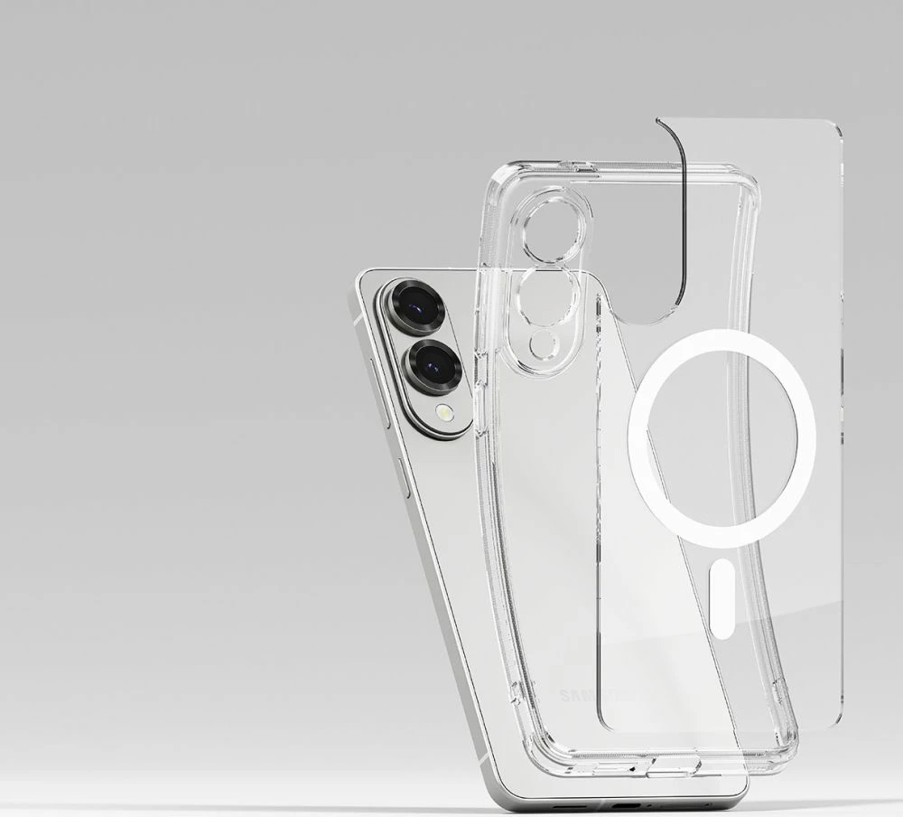 Mbështjellës Ringke Fusion Magnetic MagSafe për Samsung Galaxy S25 Edge, Transparent