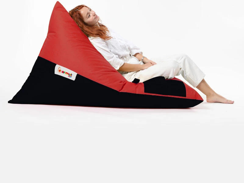 Qese e madhe për ulje në kopsht, formë piramide, dyngjyrëshe, e kuqe dhe e zezë