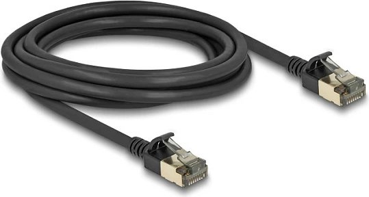 Kabllo rrjeti DeLOCK Cat8.1 RJ45, 3 m, F/FTP Slim Pro, 40 Gbps, e zezë
