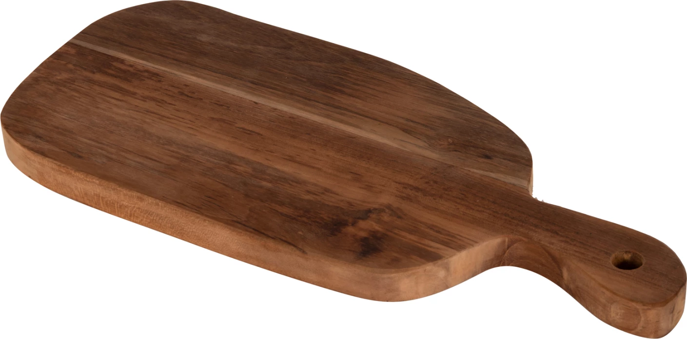Dërrasë prerëse normale FH4290 dru tik natyral me vrimë varëse dhe dorezë 19x43.5x2H cm 3