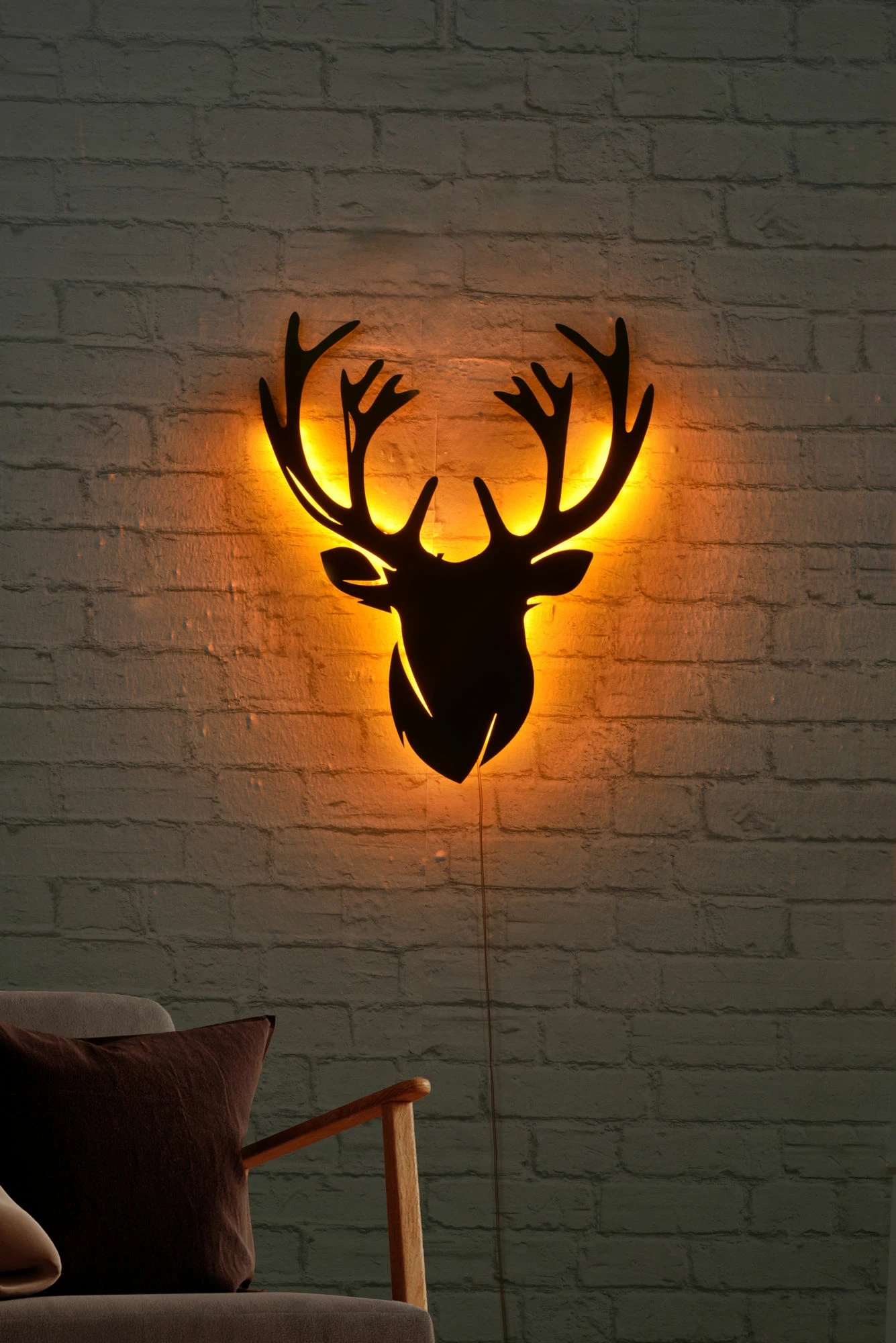 Dritë dekorative LED, formë dreri, ngjyrë e verdhë, Wallity Deer 2