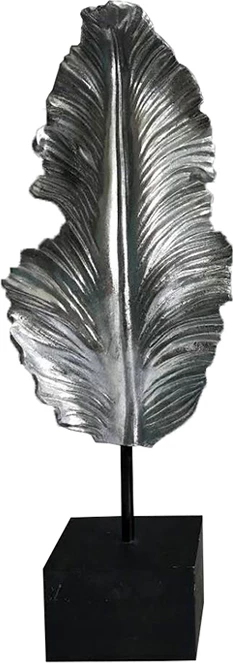 Dekor filiz, polirezine, ngjyrë argjendi e zezë, 18x8x50cm