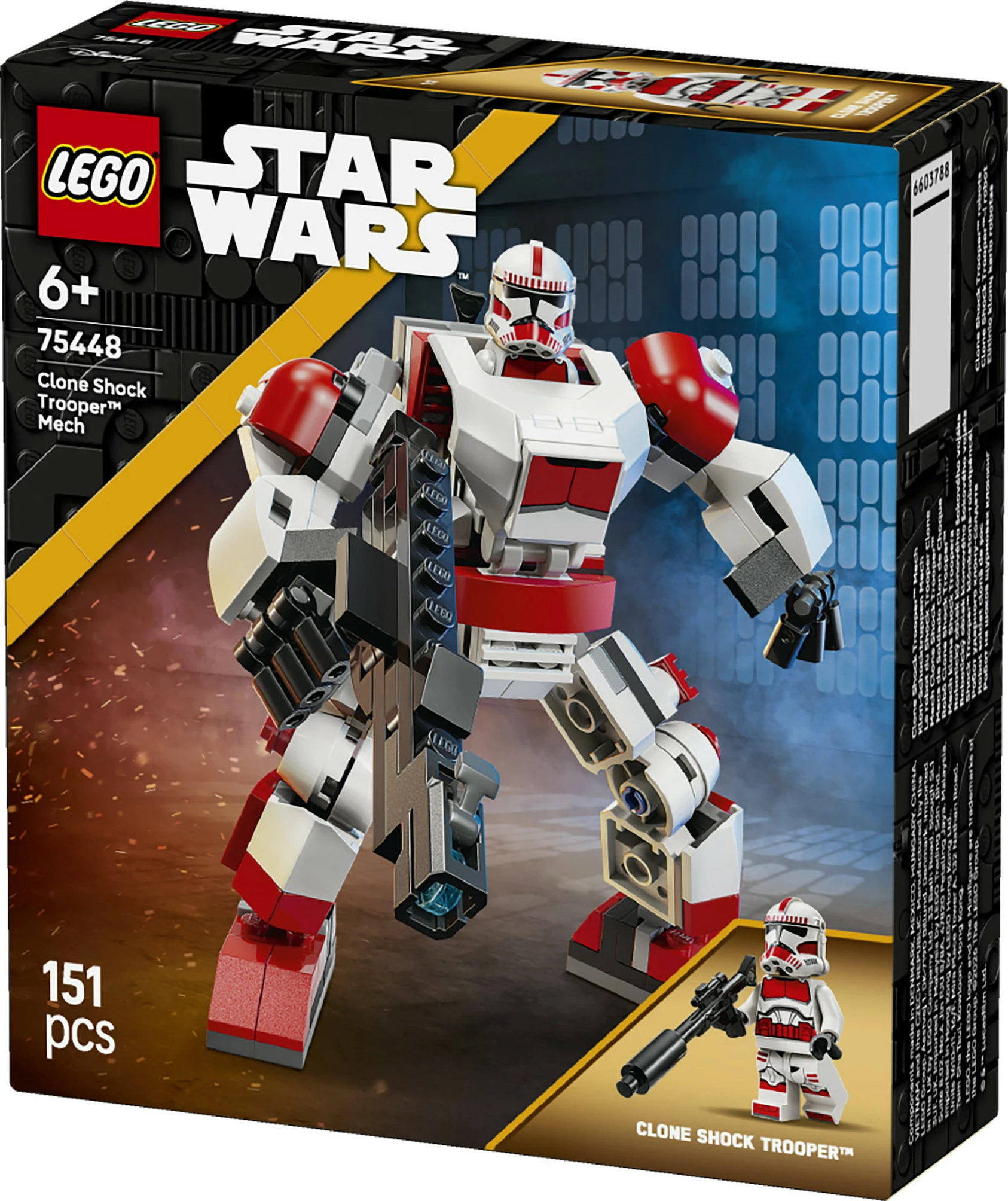 Set ndërtimi LEGO Star Wars 75448 Clone Shock Trooper Mech, 151 pjesë, shumëngjyrësh