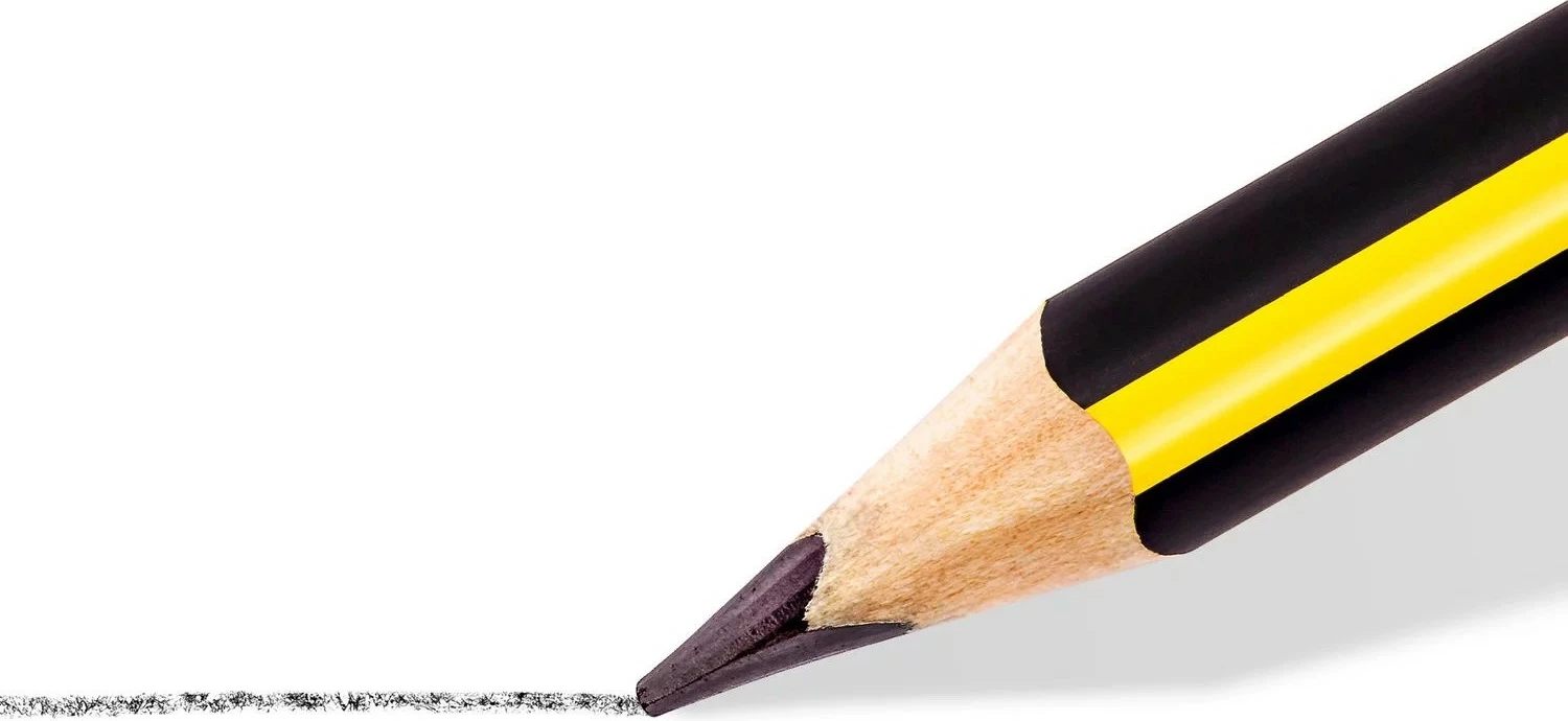 Laps jumbo STAEDTLER Noris 119 HB, 2 copë, zi/verdhë, trekëndësh