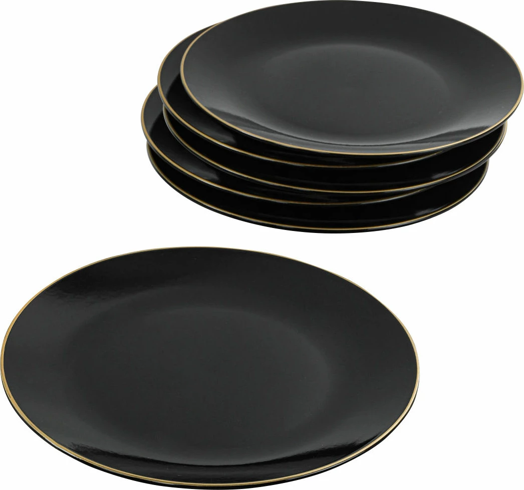 Set pjatash shërbimi (6 copë), Hermia Concept, ST040106F650A841600MAS3T00, ngjyrë e zezë