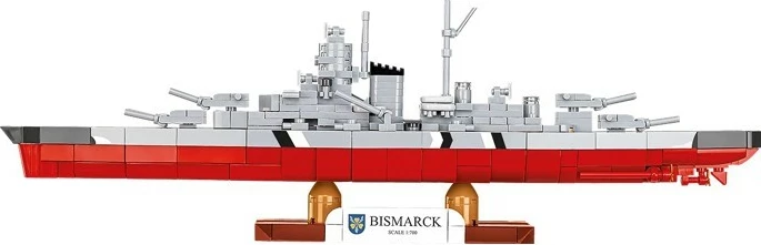 Set konstruktues anije luftarake Bismarck, Cobi, COBI-4854, 590 pjesë, shkallë 1:700, plastikë
