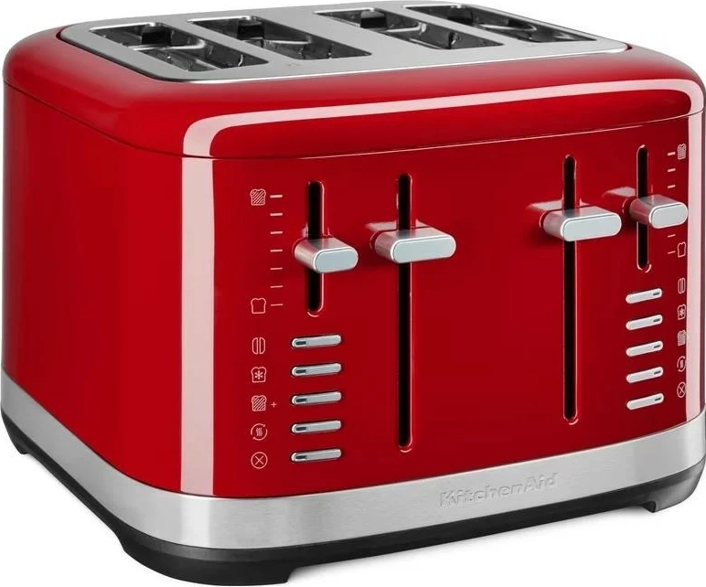 Toster KitchenAid 5KMT4109E, 4 vende, inox, i kuq
