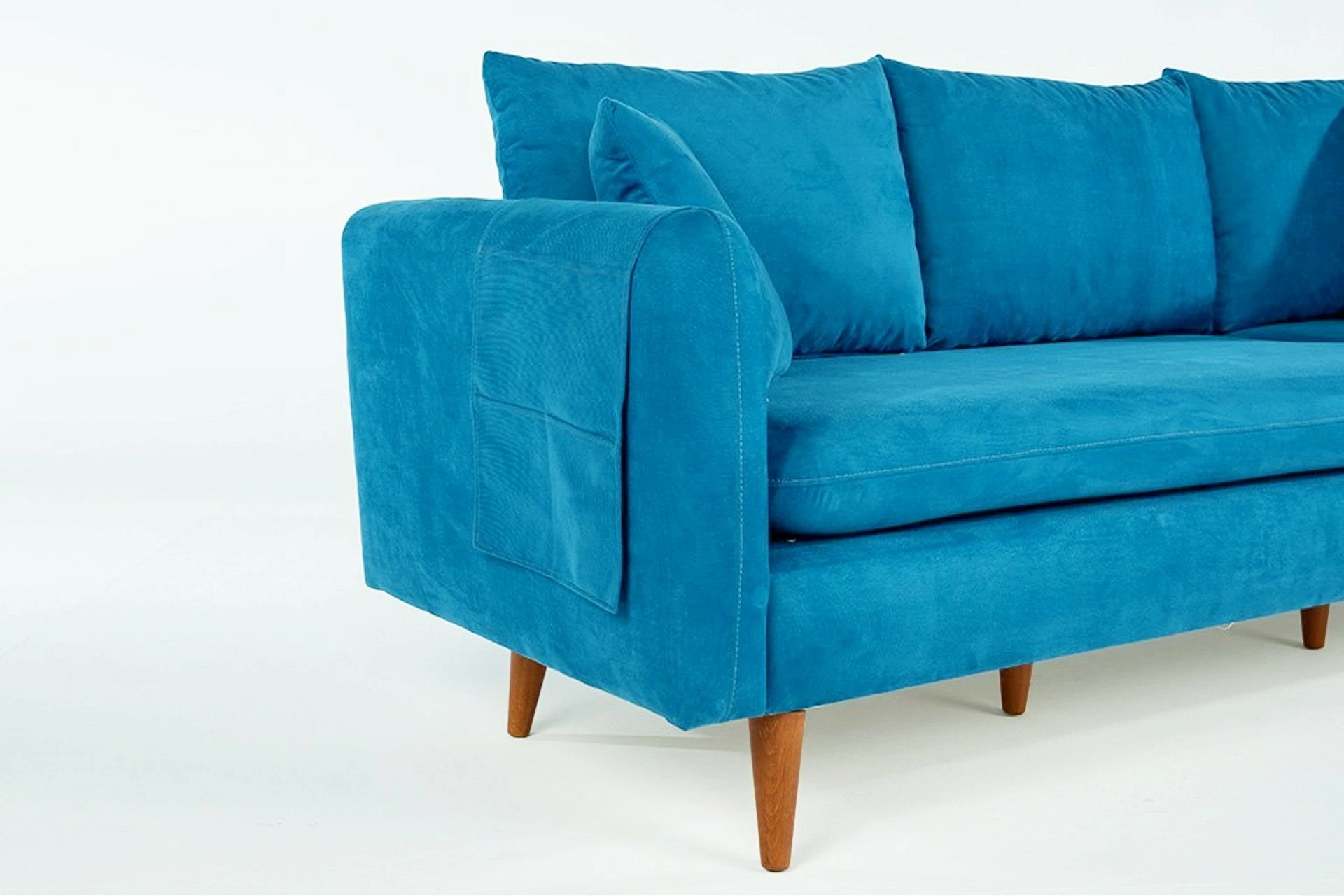 Set divani Atelier del Sofa, Sofia-TKM05-0201, ngjyrë kaltër e errët