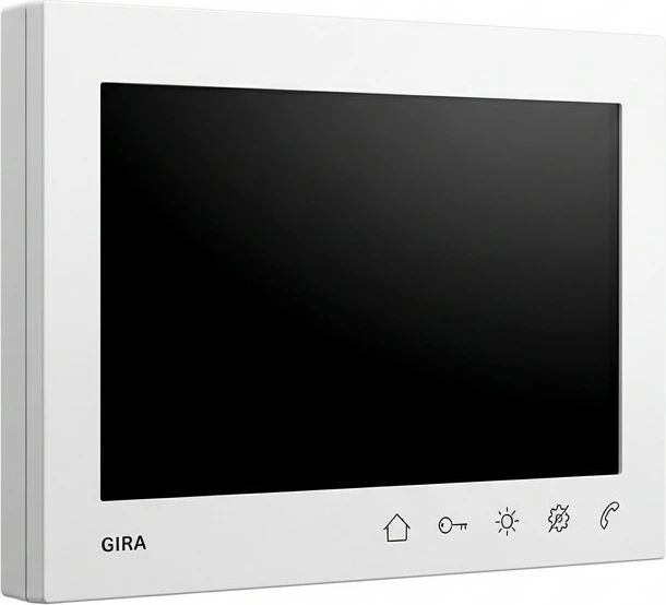 Monitor video interfon GIRA 120903, 7", montim mbi mur (AP), i bardhë