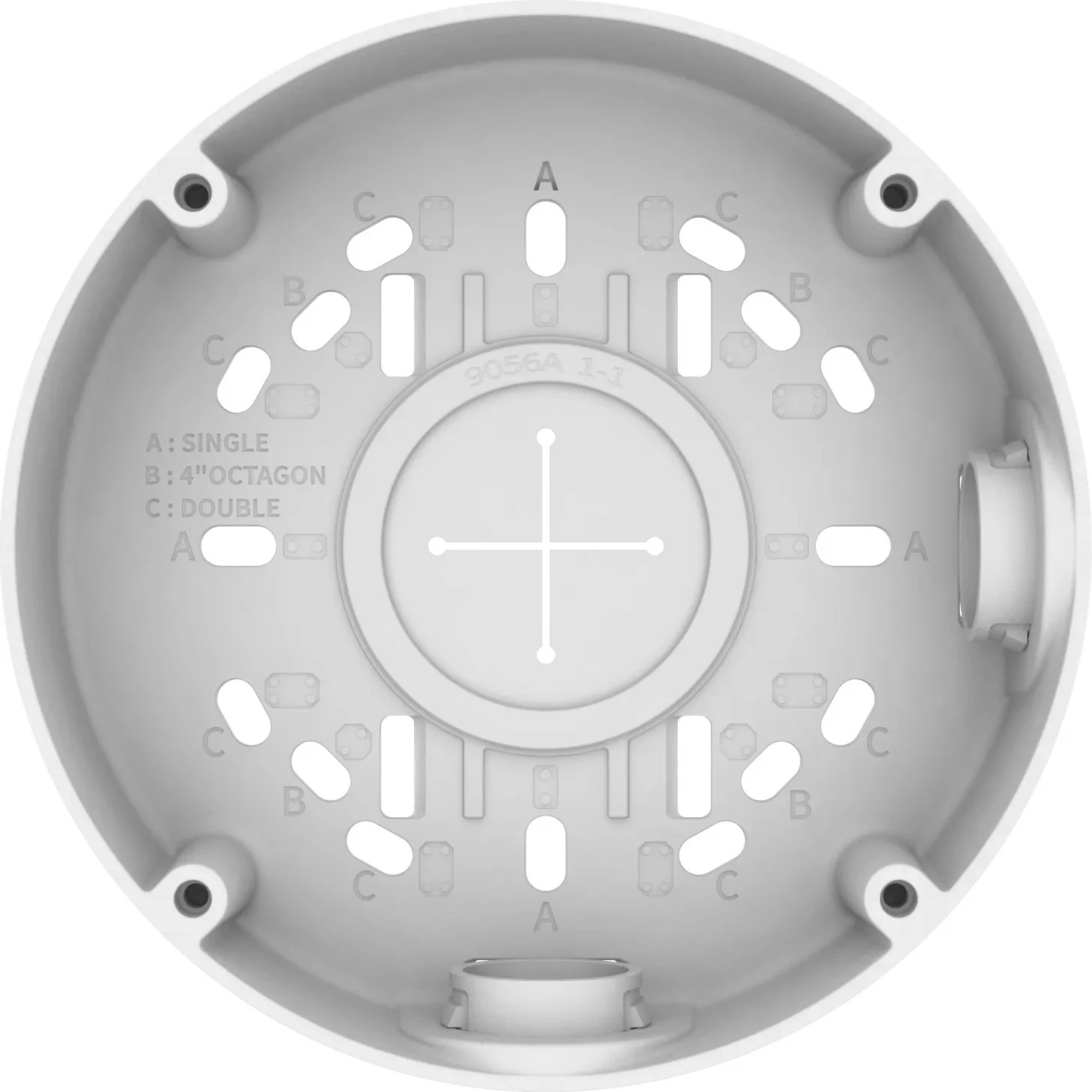 Kuti lidhëse Hanwha SBV-140BW, për kamera dome, alumin, 14.3 cm, e bardhë