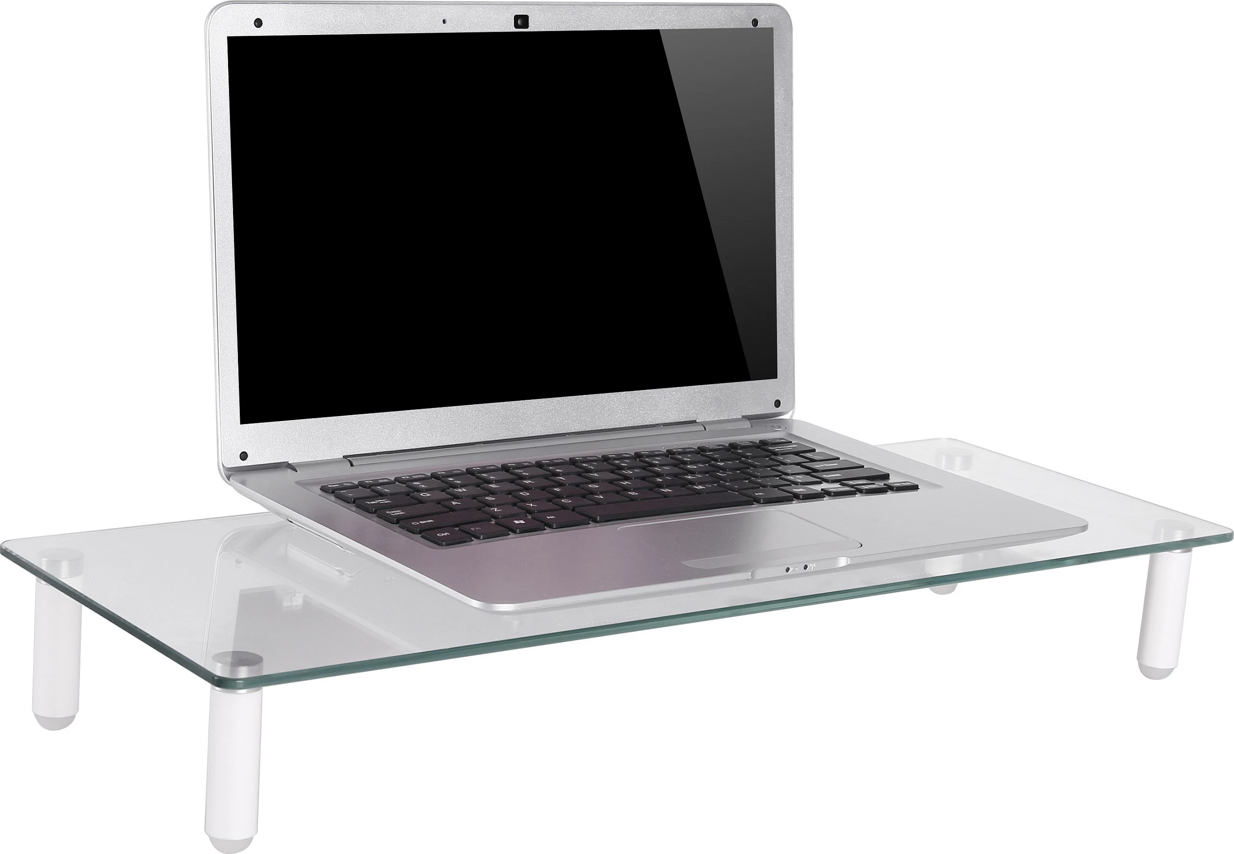 Ngritëse monitori EQUIP, xham, kapacitet 20 kg, 560x210x80 mm, transparente