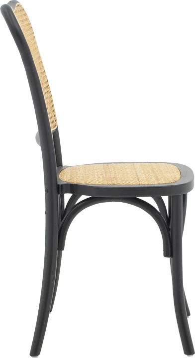 Karrige e grumbullueshme Zozele, ratan natyral, dru toon, 45x51x88cm